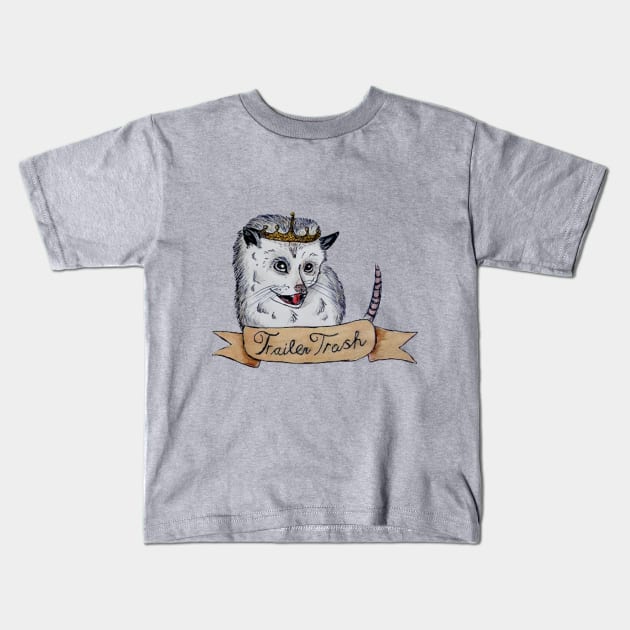 Trailer Trash Princess Kids T-Shirt by Animal Surrealism